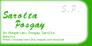 sarolta posgay business card